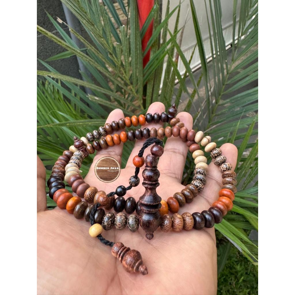 Tasbih Kombinasi / Tasbih Kayu Bertuah / Tasbih Kayu Bertuah Size 8mm / Tasbih Kayu / Tasbih Kesehat