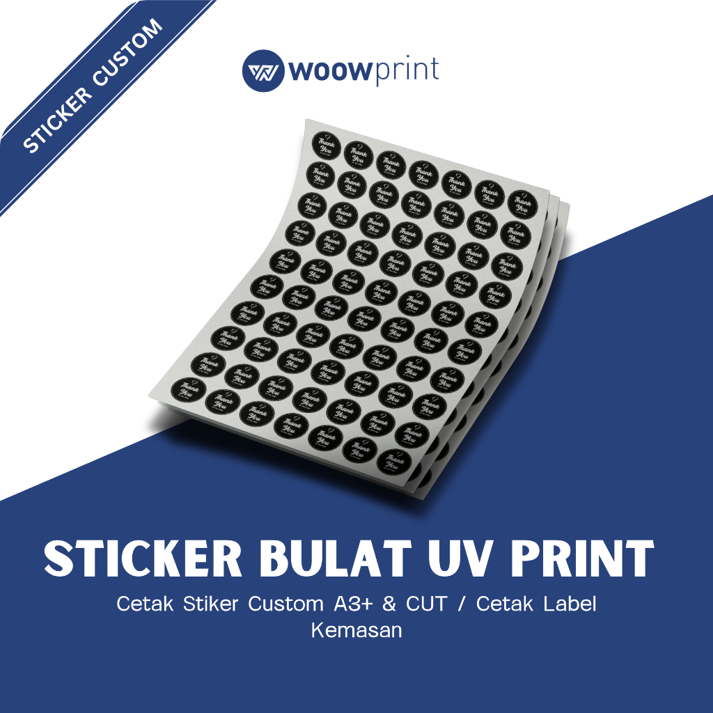 

Cetak Sticker Label Bulat A3+ Vinyl UV