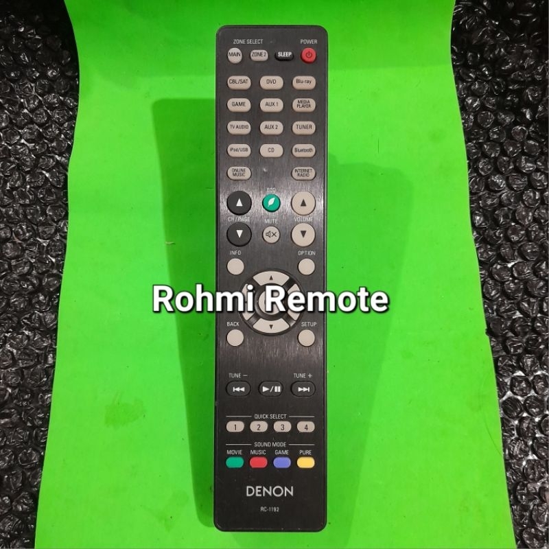 REMOTE REMOT HOME AUDIO AV AMPLIFIER DENON RC-1192 ORIGINAL SOUND MODE