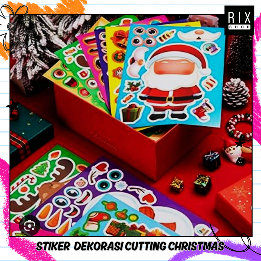 

RIX DIY Stiker Dekorasi Wajah Cutting Edisi Natal / DIY Sticker Cutting Christmas Edition