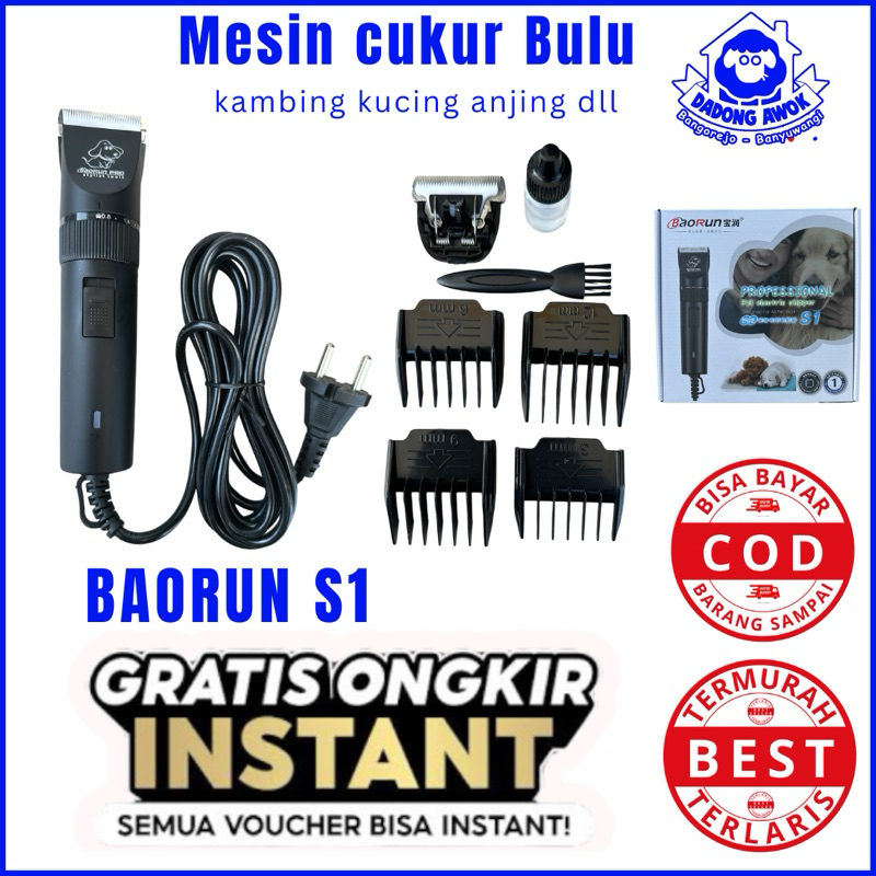 Baorun S1 pro cukur domba - Original Mesin cukur Bulu Kambing Domba Kucing Anjing baorun p6 p7 p9