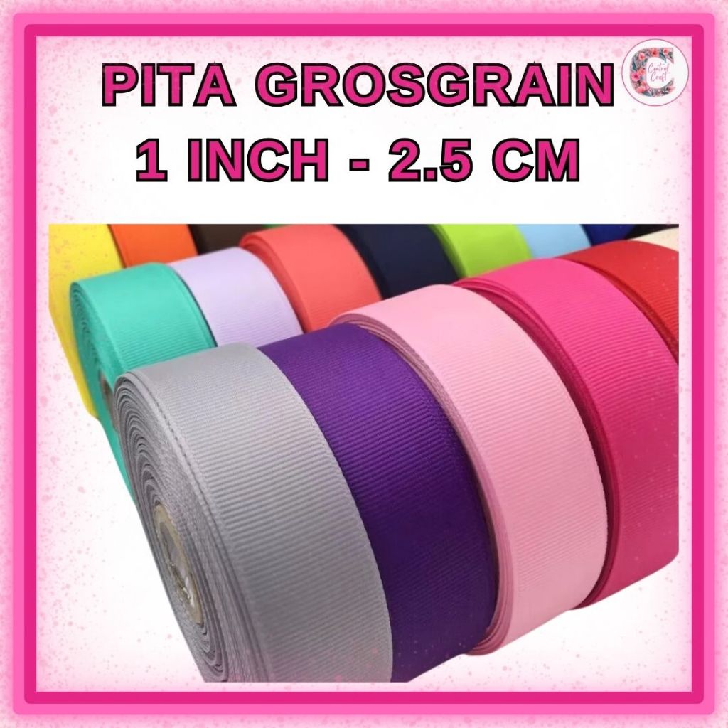 

Pita Grossgrain 1 inch / 2.5 cm per roll 20 yard / 18,5 m grosgrain