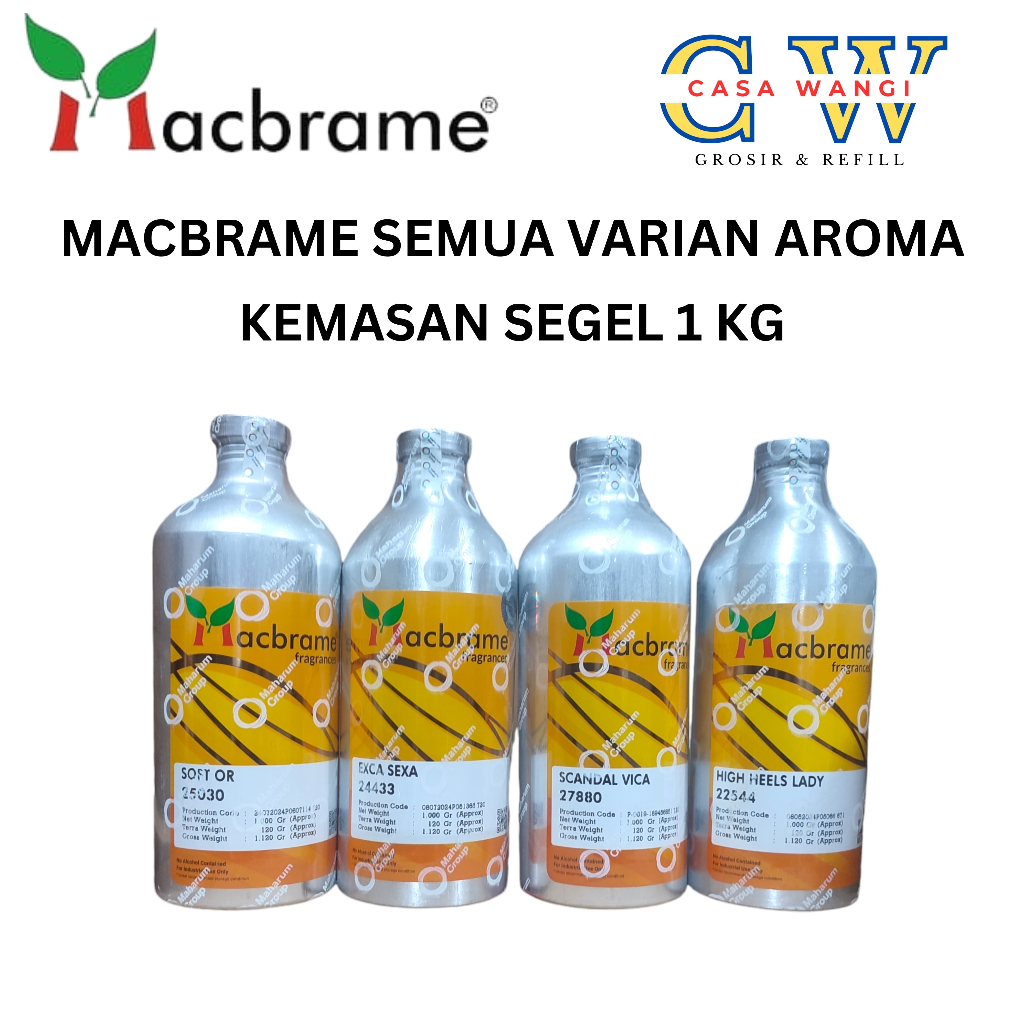 (1KG SEGEL) MACBRAME KEMASAN 1 KG SEGEL SEMUA AROMA.BIBIT PARFUM BY MACBRAME SEGEL ORIGINAL