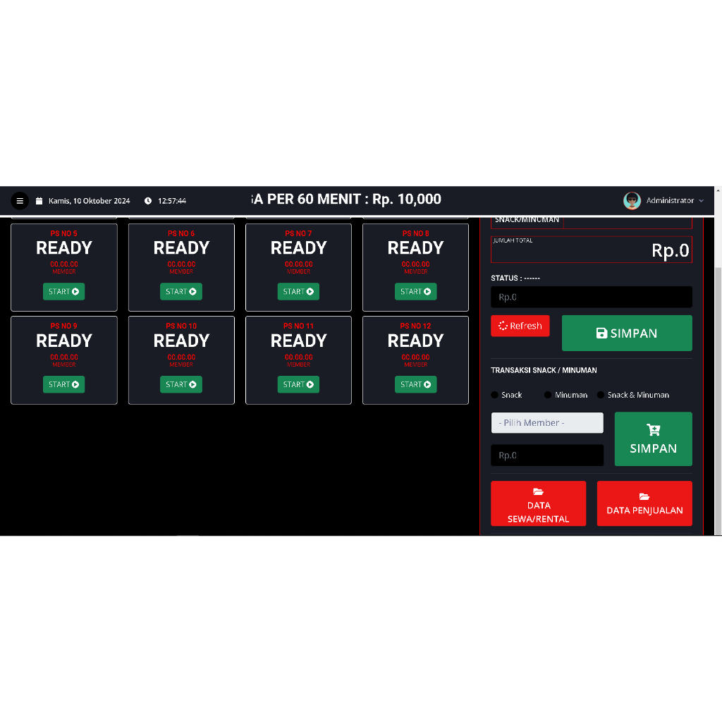 APLIKASI RENTAL PS (CODEIGNITER)