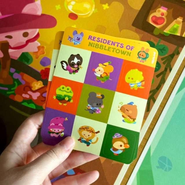 

Residents of Nibbletown (Square) Sticker Sheet