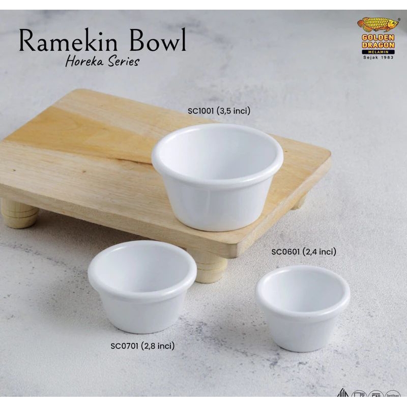 Golden Dragon Melamin - Tempat Sambal Ramekin Bowl - Horeka series Tempat Saos Melamin