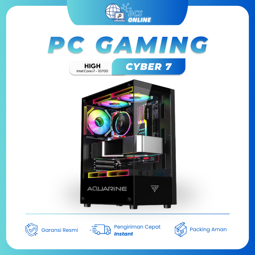 PC Rakitan Gaming Intel i7 10700 Vga RTX 3050 RAM 32GB | CYBER 7