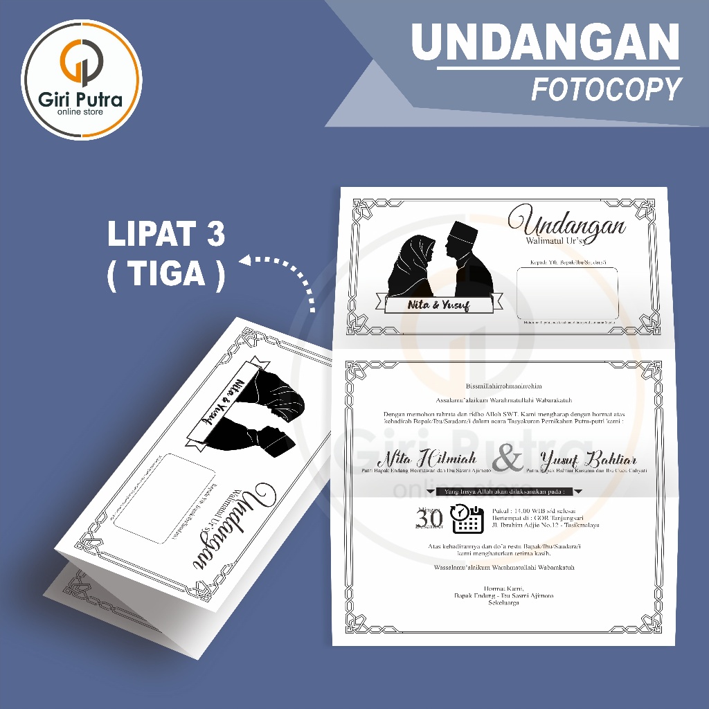 Undangan Fotocopy / Undangan Walimatul Ursy