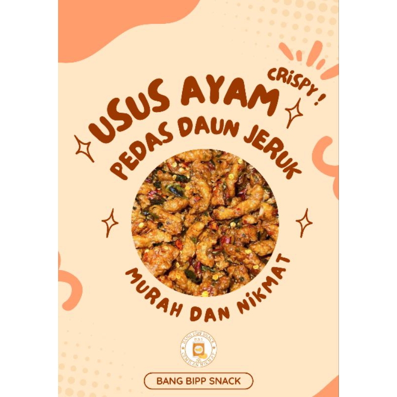 

DISKON!!! USUS AYAM PEDAS DAUN JERUKK 250 GR
