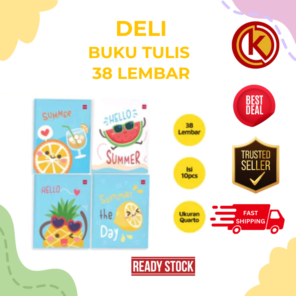 

BUKU TULIS DELI 38 LEMBAR ISI 10PCS MURAH