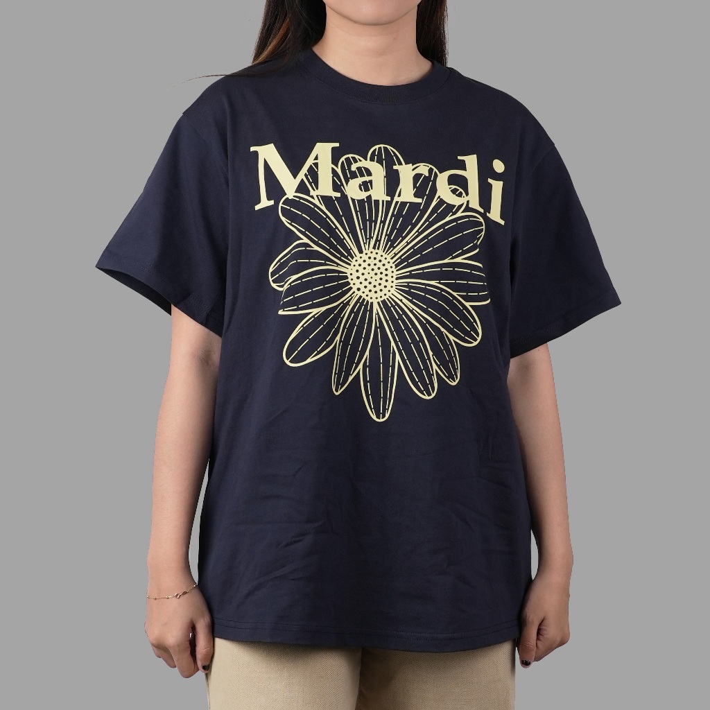 Mardi Flowermardi Navy Lemon Tee