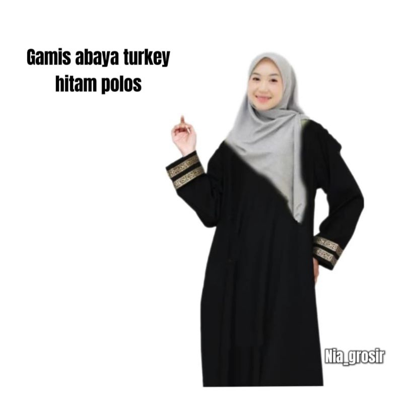 ￼Abaya Hitam Wolfis premium/Gamis abaya Maxi jumbo Terbaru/Gamis hitam polos Busui Friendly 2024/Gam