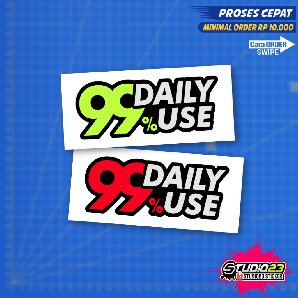 

Stiker 99% Daily USE Cutting Sticker