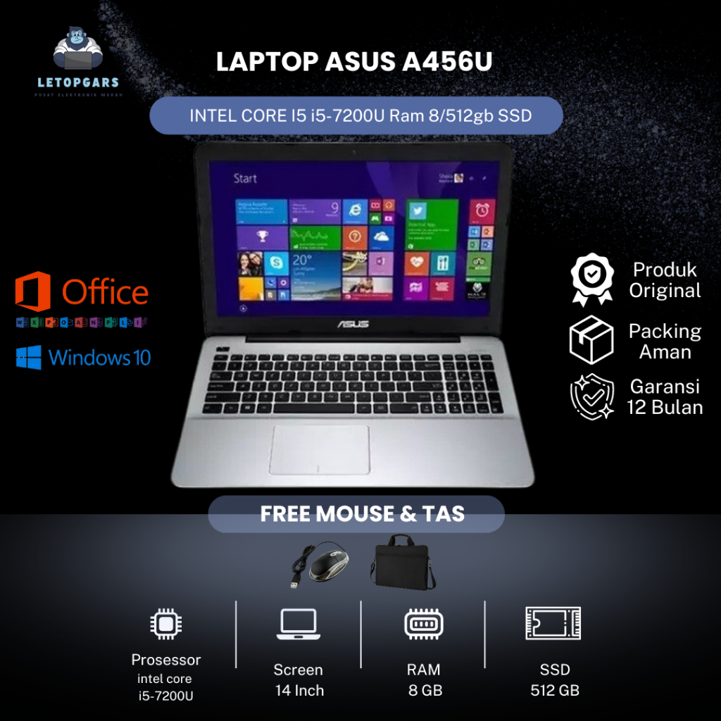 LAPTOP ASUS A456U INTEL CORE I5