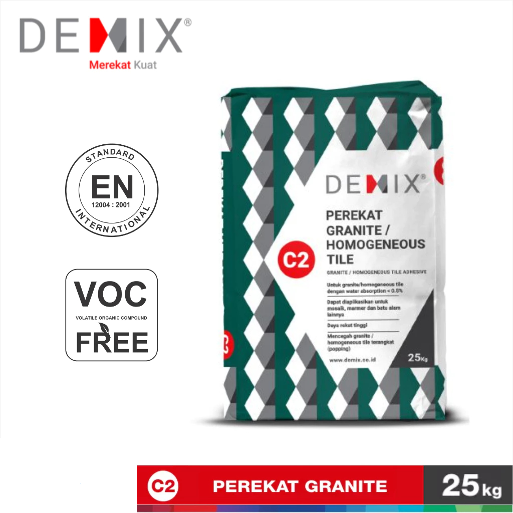 Semen Instan DEMIX C2 Perekat Granite Mortar Instant Cement granite / homogeneous tile