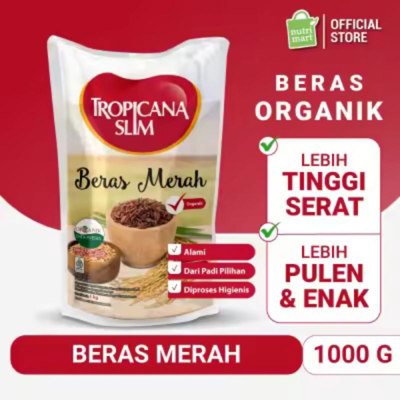 

Beras Merah Organik 1 KG tropicana slim - Beras Merah Pulen Tinggi Serat