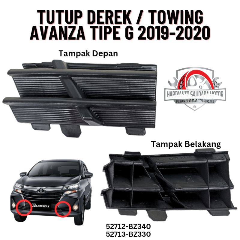 Tutup Derek / Towing Avanza Tipe G 2019-2020