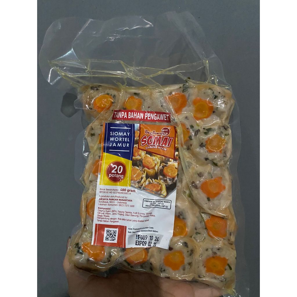 

Ben Tuman Siomay Ayam Jamur Topping Wortel (20pcs) 480 Gram