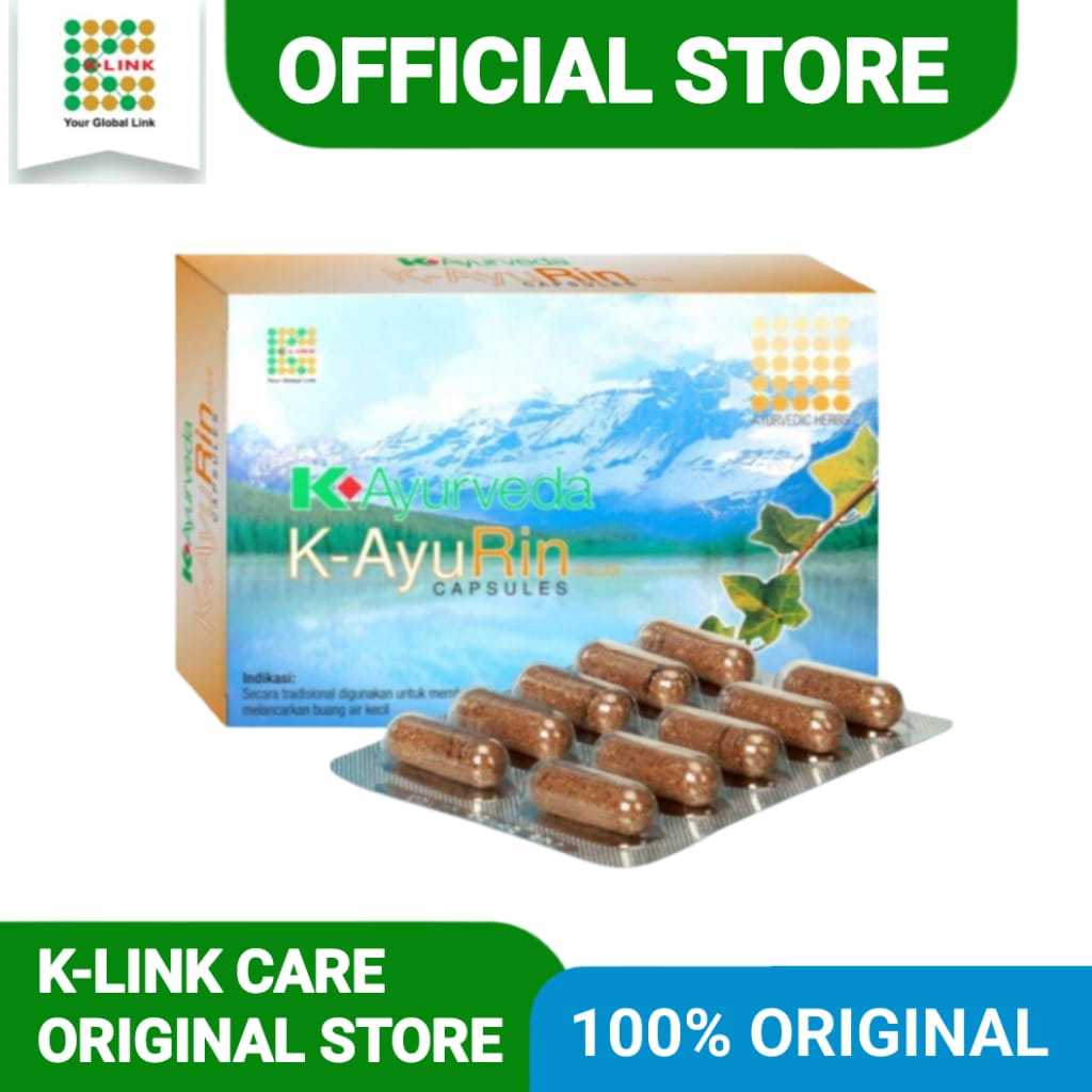 Ayurin K link.Ayurin Original K link.Untuk Asam urat,Batu Ginjal,kemasan 30 dan 60 kapsul.mempercepa