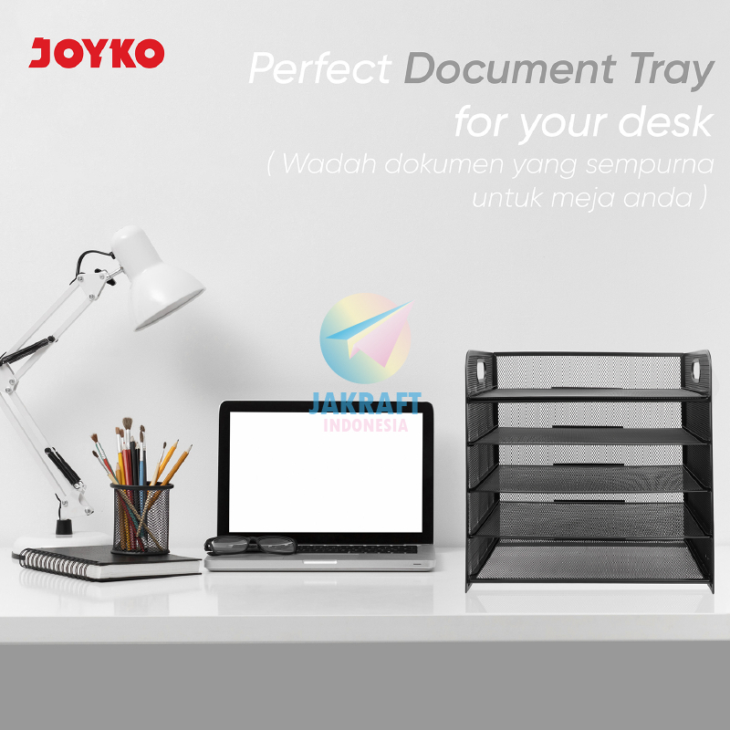 

(1 Unit) Desk Set Besi Rak Surat 5 Susun Besar JOYKO DT-63 Document Tray 5 Tier Tempat Kertas Dokumen Buku Map Stationery Paper Jala Jaring Metal Kokoh