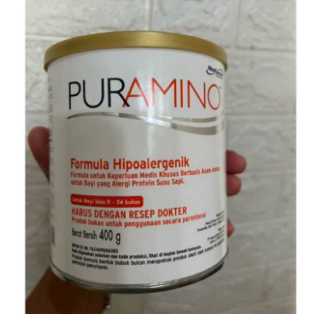 susu puramino alergi susu sapi paket isi 7 kaleng