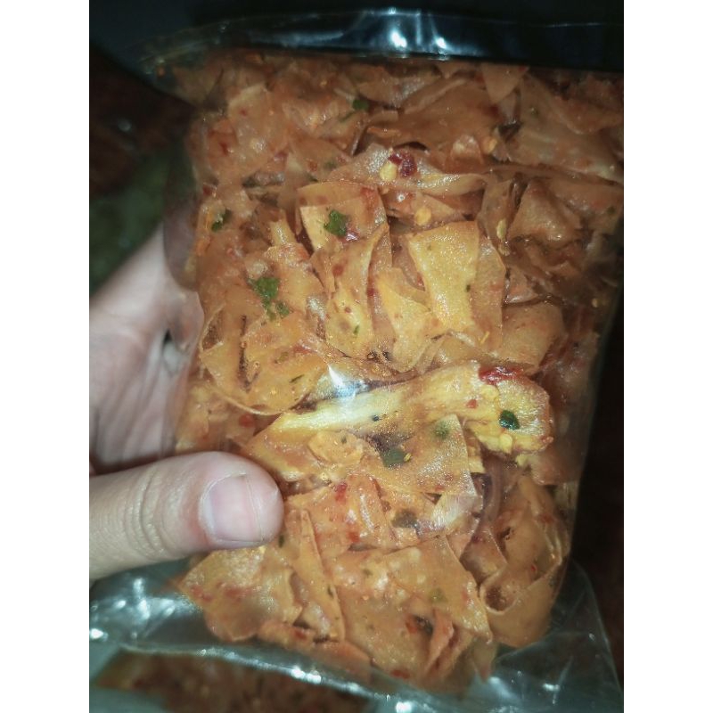 

Keripik Dastap (Pedas gurih mantap) Original dan Pedas Daun Jeruk