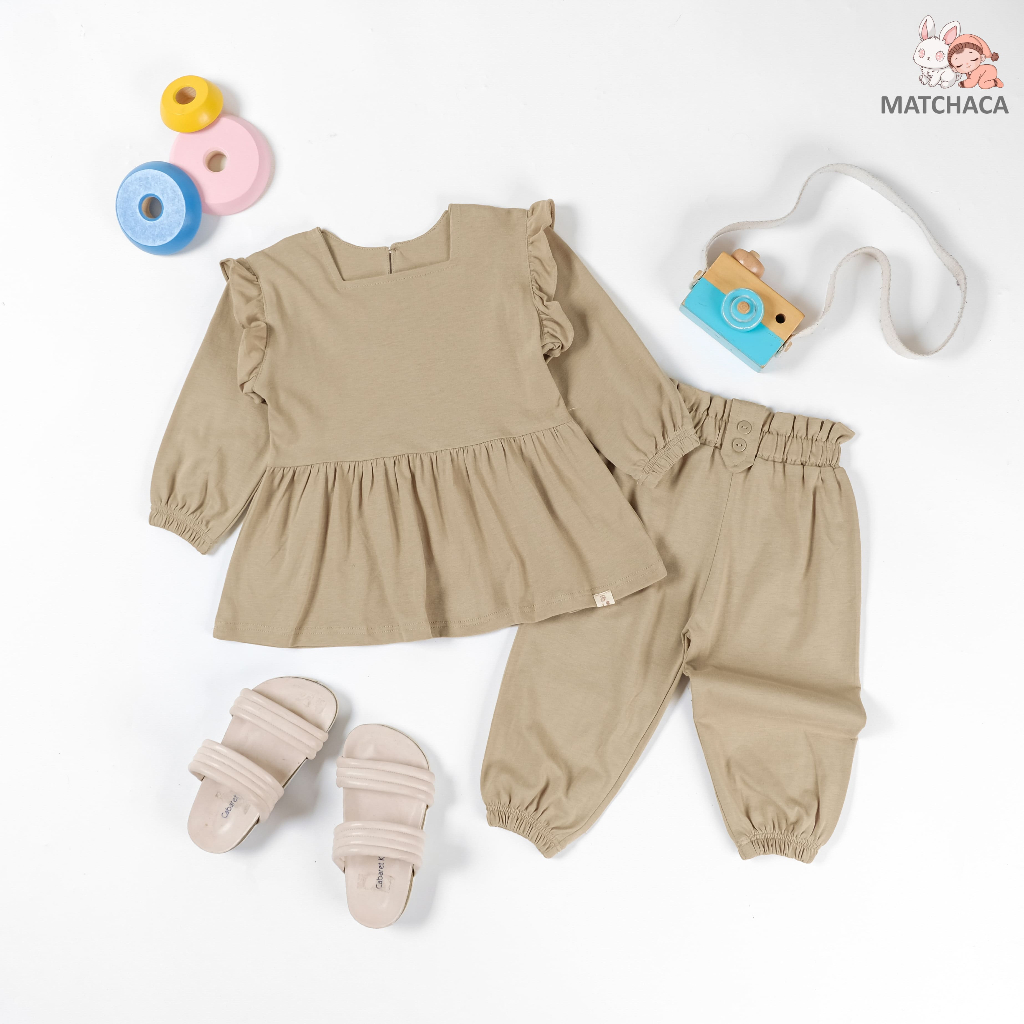 Matchaca Luna Set - Setelan Bayi/ Baju Bayi/ Hadiah Lahiran/ Baju Lucu/ Baju Muslimah
