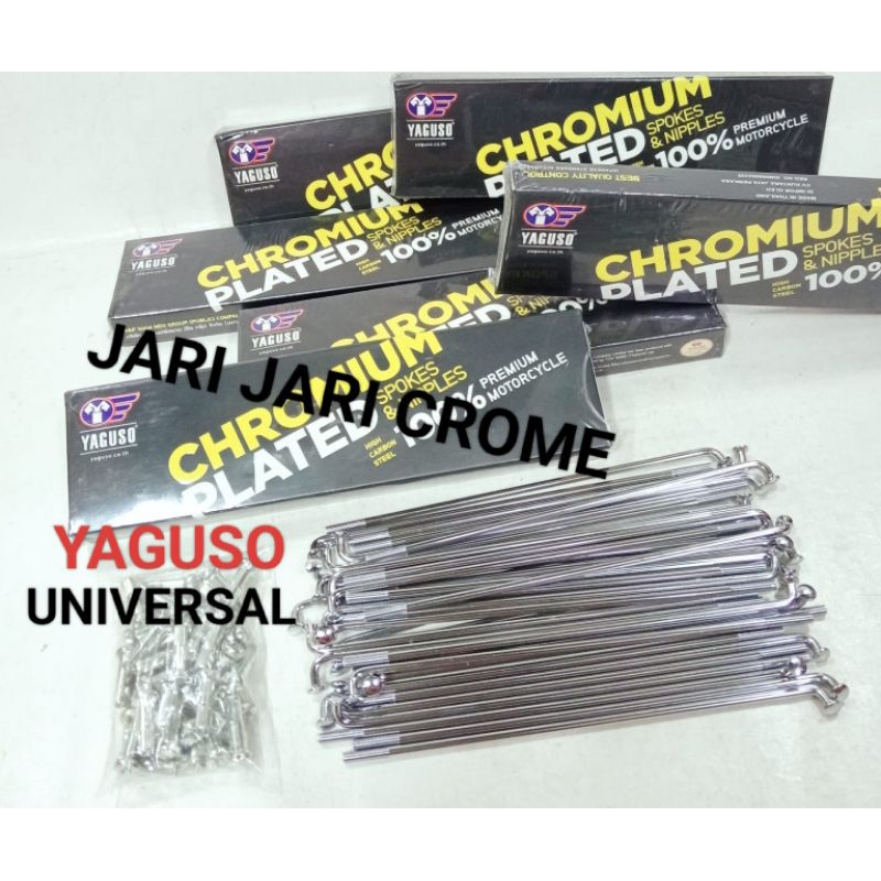 JARI JARI RUJI CROME STANLIST YAGUSO MODEL TDR ORIGINAL YAGUSO RING 14/16/17/18 UNIVERSAL SEMUA MOTO