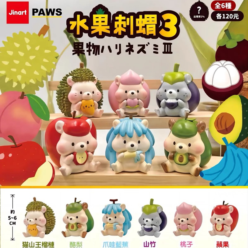(Ready Stock) Jinart Hedgehog Fruit Series 3