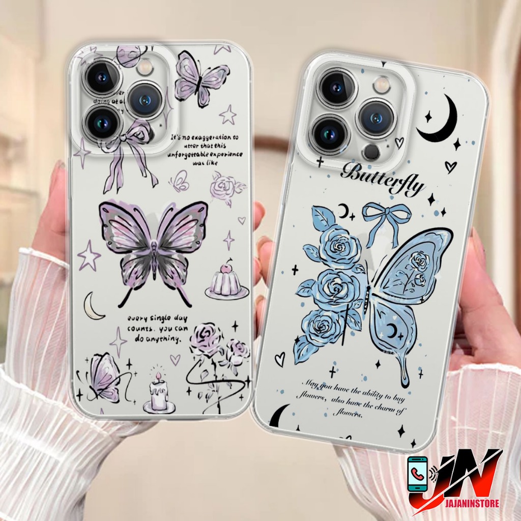 CASING HP SILIKON SHOCKPROOF FULL COVER CUSTOM BUTTERFLY FOR REALME C53 C51 C33 Note 50 3PRO 5/5I/C3