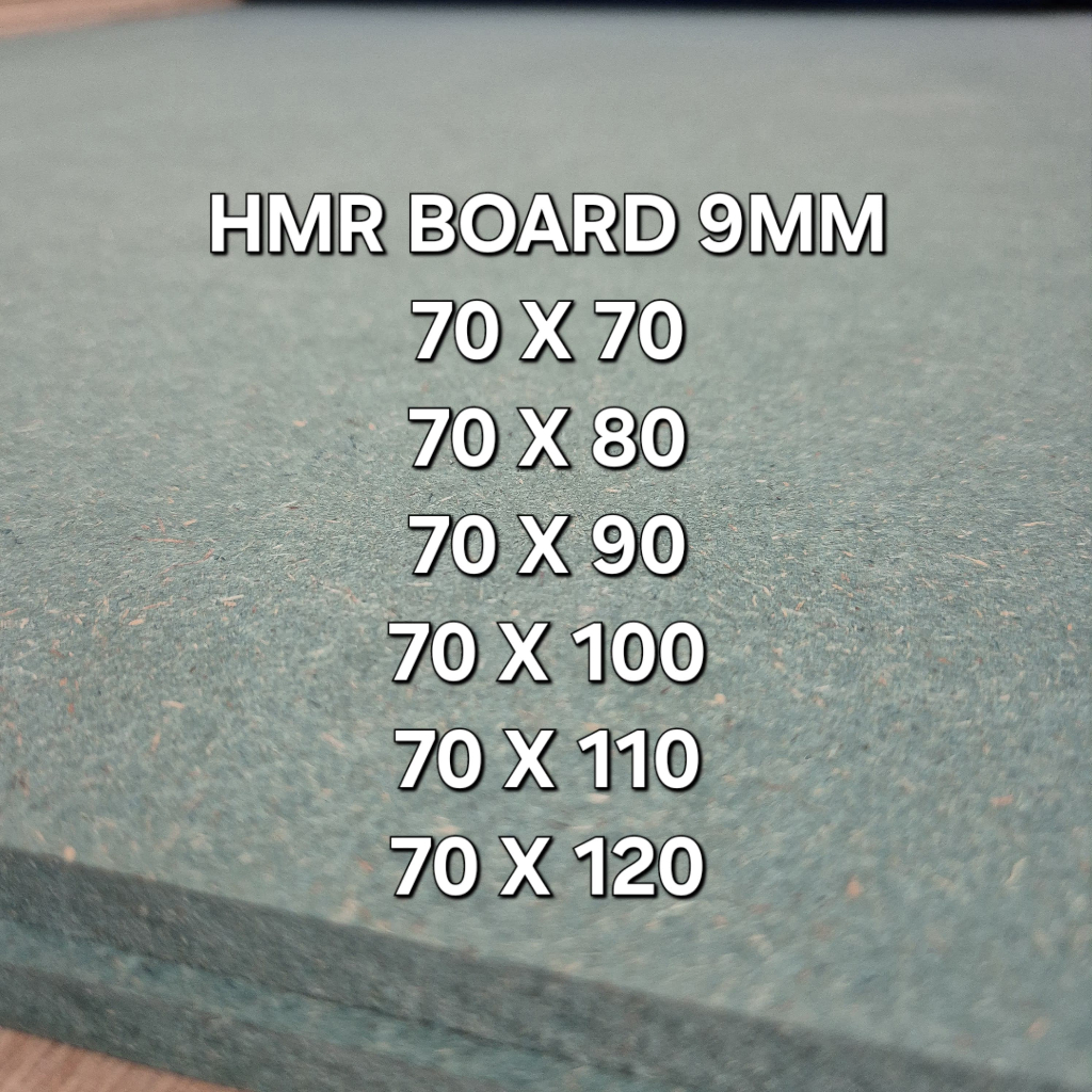 Papan MDF / HMR BOARD custom warna hijau 9mm lebar 70 cm