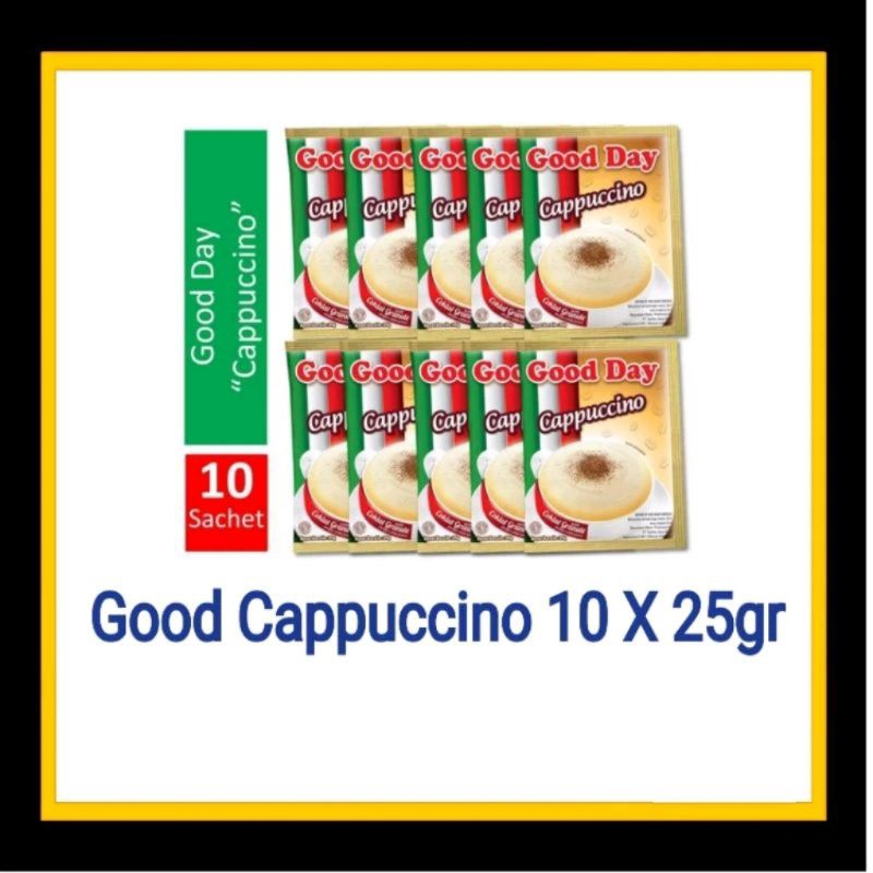 

GOOD DAY GOODDAY Cappuccino 1 Renteng 10pcs x 25 gr Cappucino Capuccino Capucino Renceng 10 Sachet