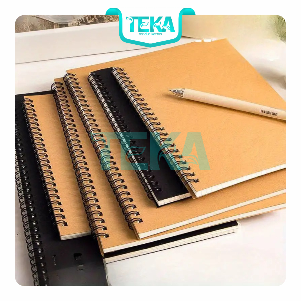 

Sketchbook Buku A6/A5/A4/ Buku 50 Sheet Buku Sketsa Hvs Polos Vintage Aesthetic Cover Kraft/Black