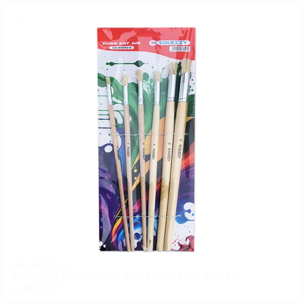 

PAINTING BRUSH / SET KUAS LUKIS (6 PCS) BR-SQ582-6