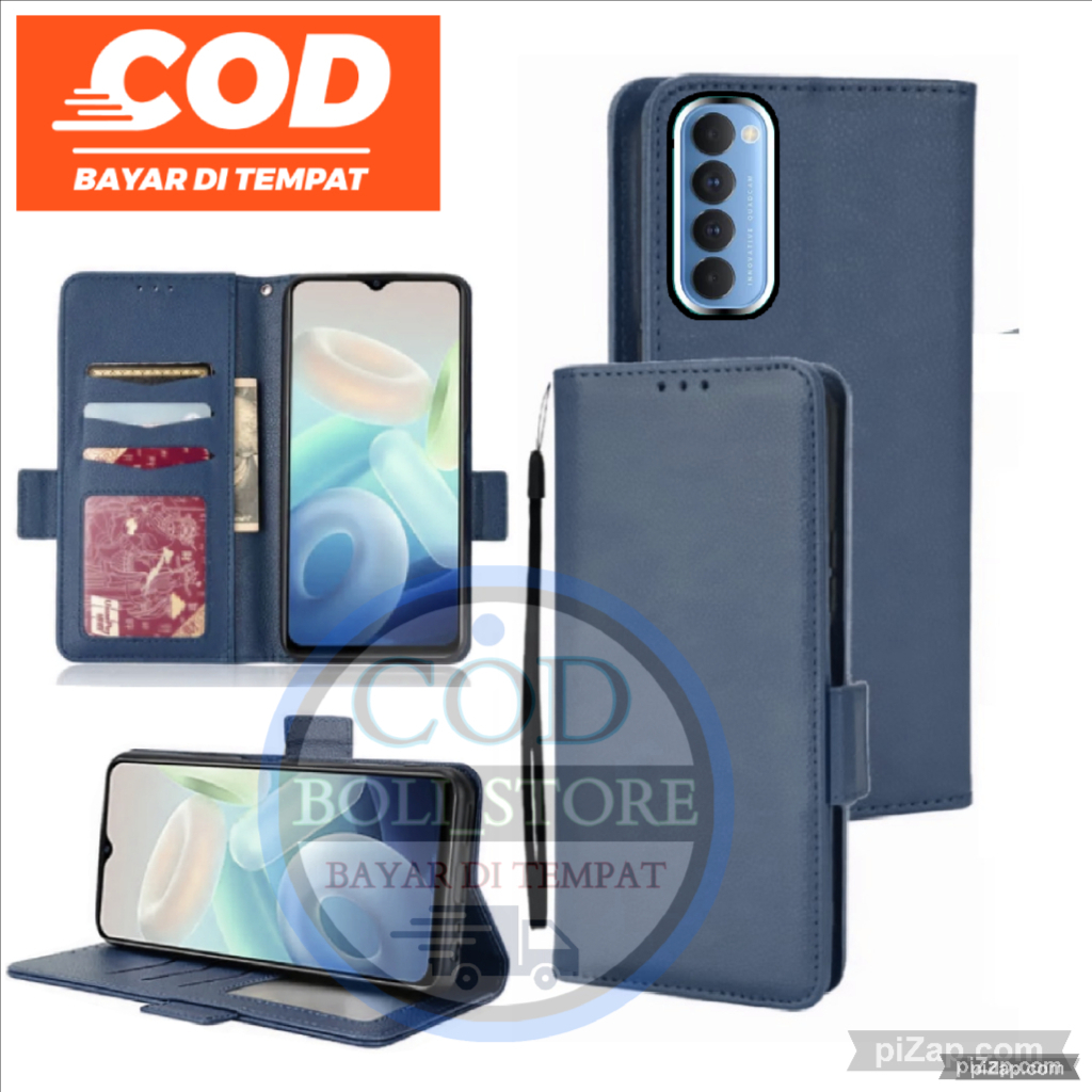 CASE HP OPPO RENO 4 PRO FLIP CASE KULIT - CASING DOMPET-FLIP COVER LEATHER-SARUNG HP