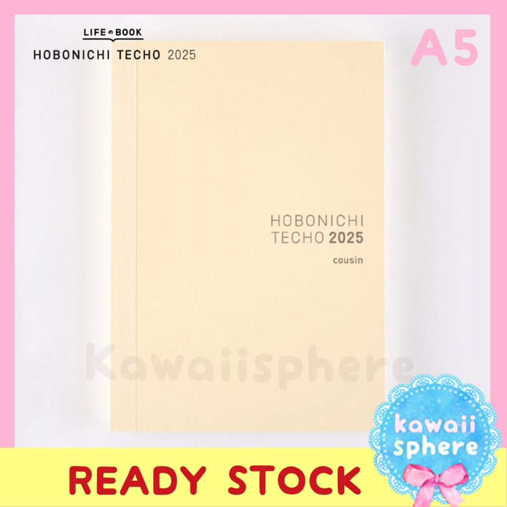 

Hobonichi Techo 2025 A5 Japanese Cousin Book (January Start) | Hobonichi 2025 | Ready Stock Handcarry Jepang