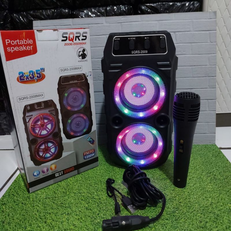 COD speaker portable SQRS-2009 speaker wireless bluetooth karaoke musik box salon aktif mini