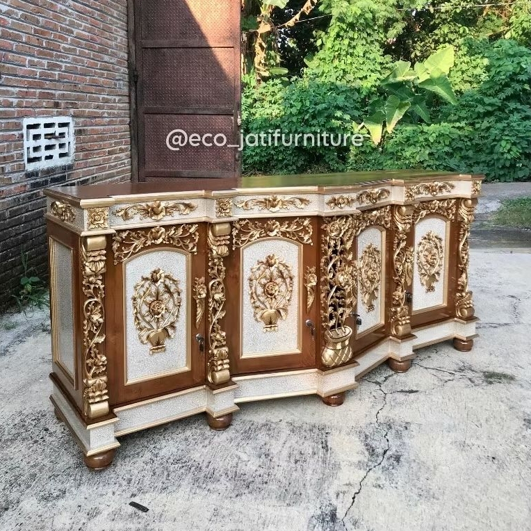 BUFET TV/RAK TV MODEL SHIMA KAYU JATI UKIR JEPARA