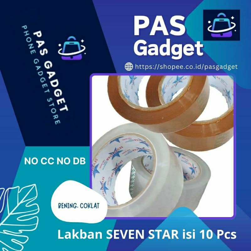 

Lakban SEVEN STAR 45mm x 100 yard isi 10