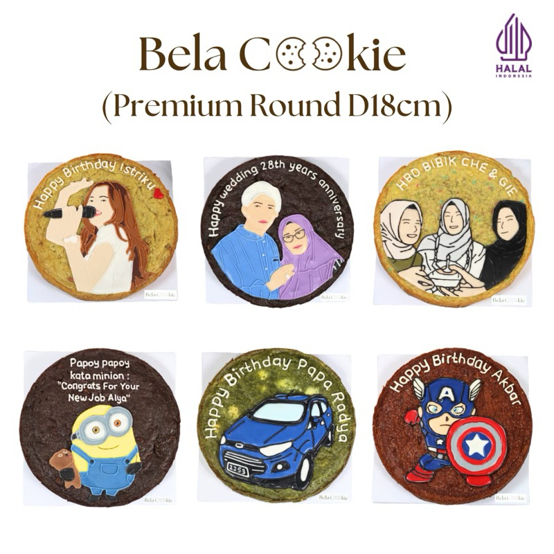 

Premium Round D18 cm Face / Character Cookies by @belacookie.id (BISA SAMEDAY) / Custom Cookies / Cookie Custom / Soft Baked Cookies / Cookie Cake / Kue Ulang Tahun / Giant Cookie / Custom Face / Birthday Cookie / Birthday Cake / Kue Ulang Tahun Unik