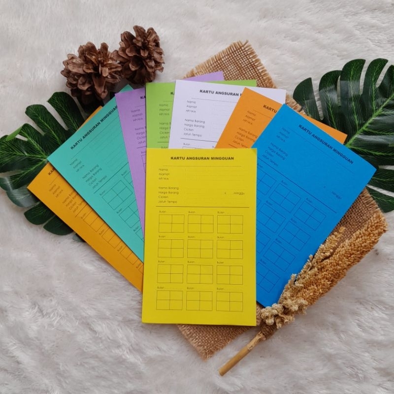 

50PCS KARTU ANGSURAN MINGGUAN UK 10,5x16,5CM NON-CUSTOM