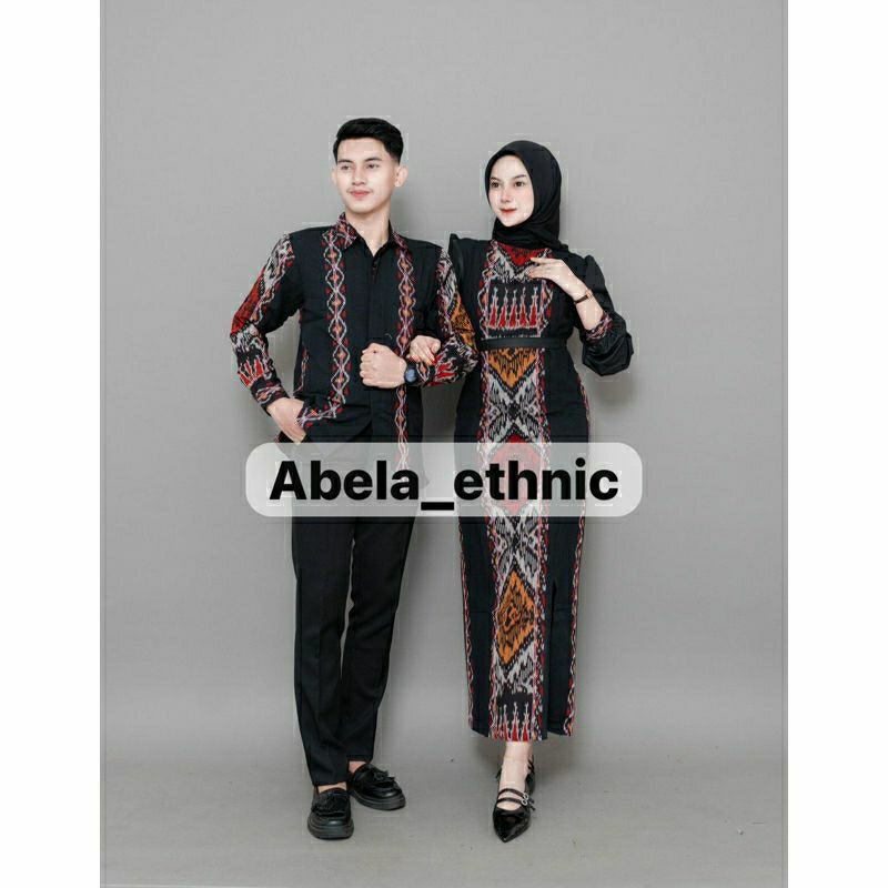 KARTINI MERAH HITAM - BAJU TENUN COUPLE - BAJU COUPLE - COUPLE TENUN