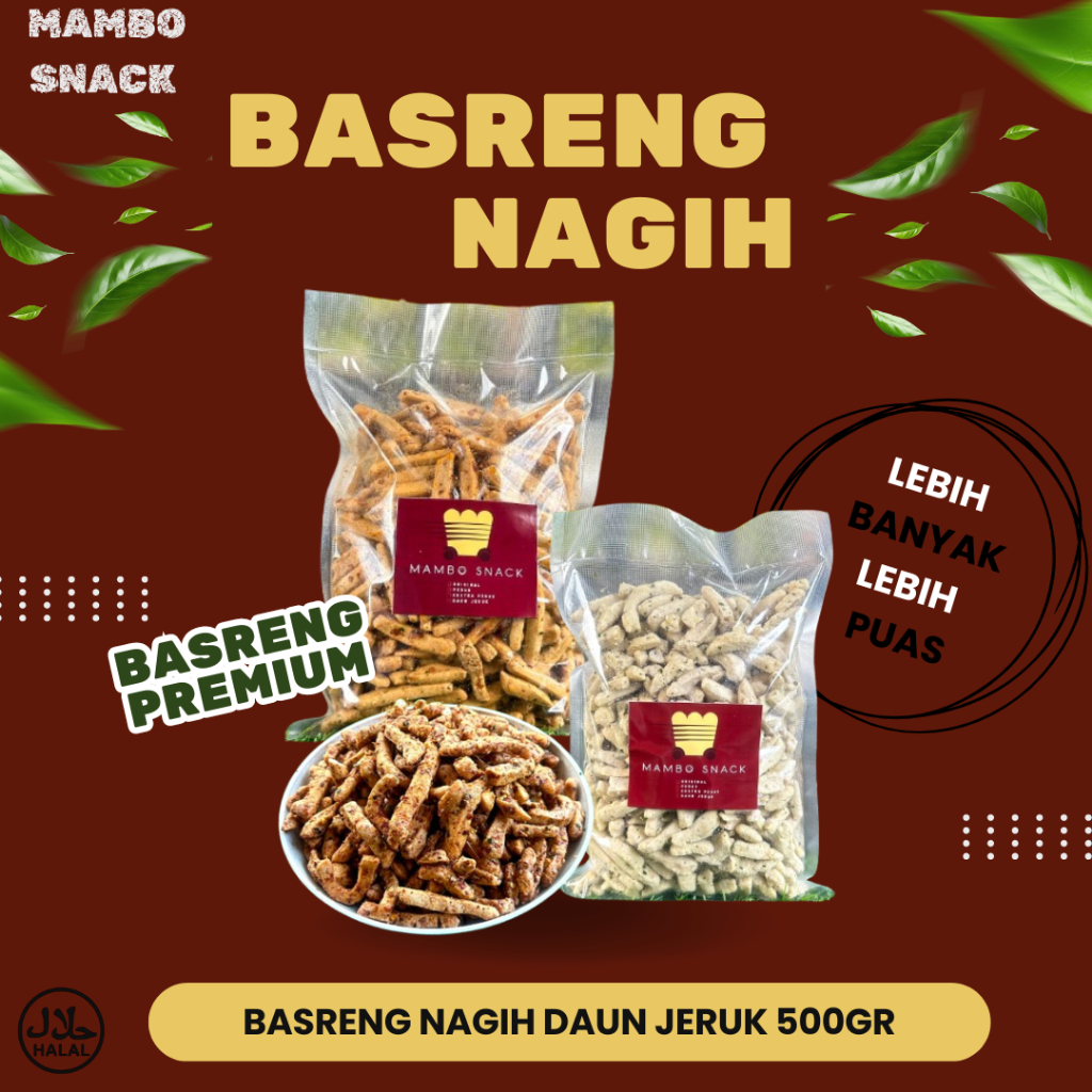 

Basreng Daun Jeruk 500gr Pedas Gurih - Cemilan Bikin Nagih