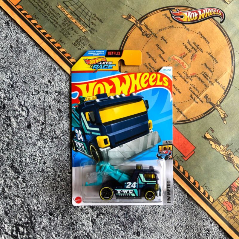 [ HTB16 ] Hot Wheels Regular Truck Derek Heavy Hitcher Navy - Mainan Mobil Balap