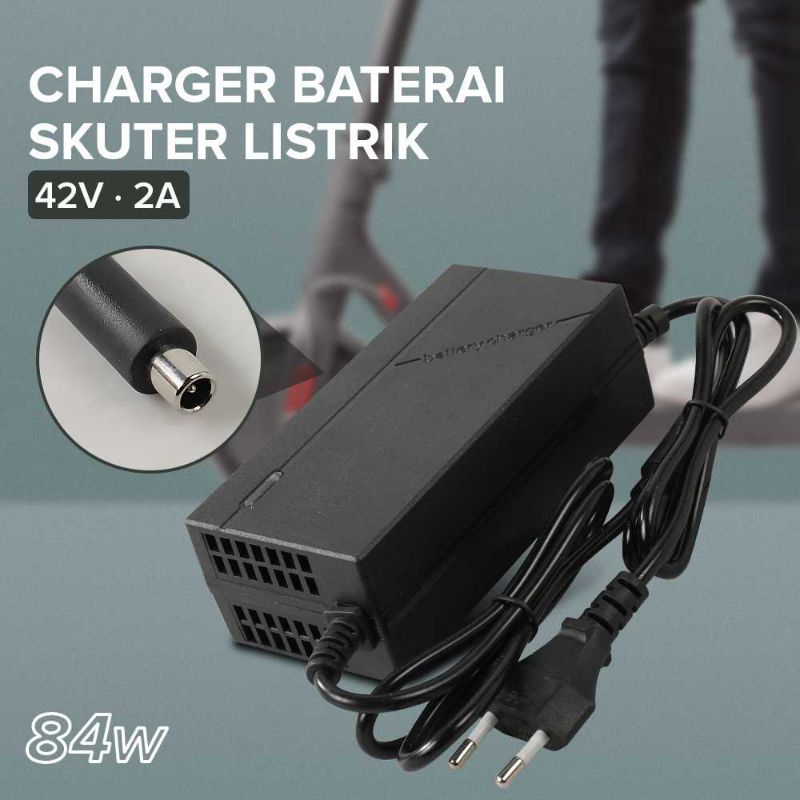 Charger Sepeda Listik Kepala Bulat 36V 2A - 42V 2A - Charger motor listrik Uwinfly United Pasific