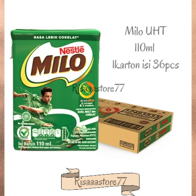 

Milo UHT 110ml 1dus isi 36pcs