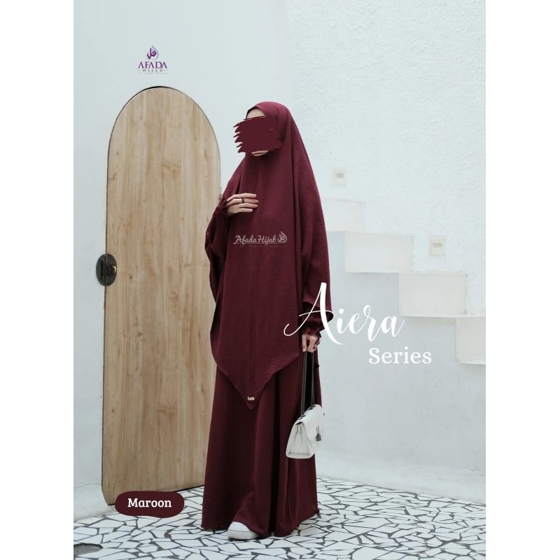 Set gamis crincle premium aiera by afada hijab
