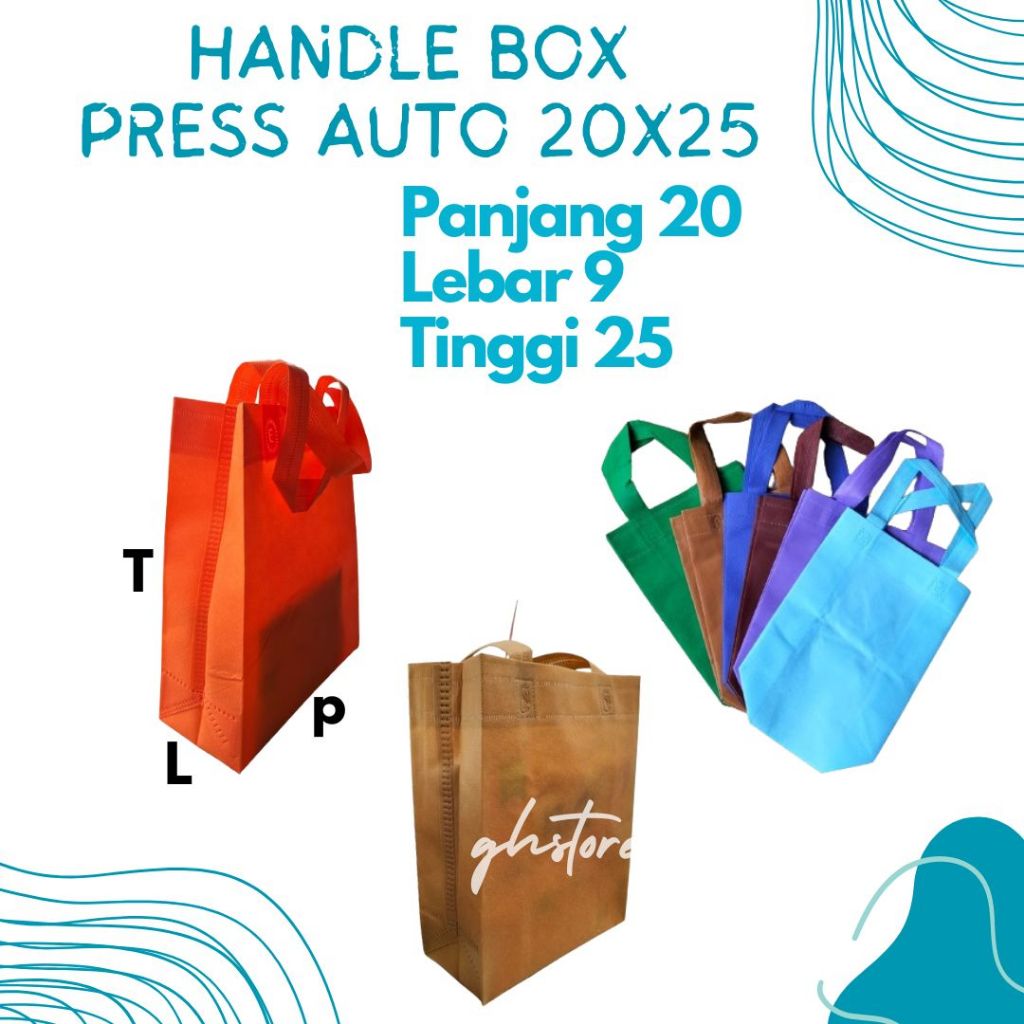 

Spundbond Box Belanja / Tas Sembako Ukuran 20x30/25 samping 9