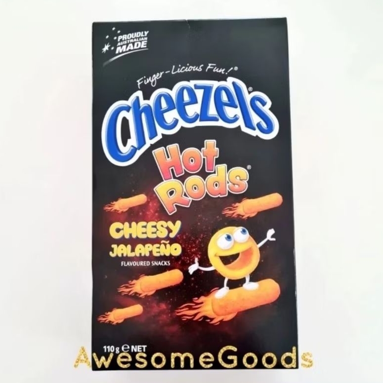 

Cheezels Australia Hot Rods Cheesy Jalapeno Flavoured Snacks 110g