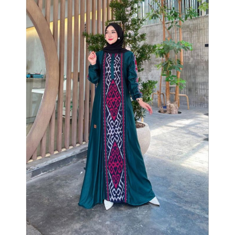 GAMIS KAMILA TWILL ORI KOMBINASI TENUN TROSO MOTIF TERBARU MURAH RESLETING DEPAN ||